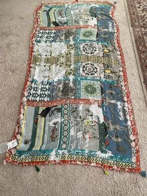 Desigual scarf/shawl, Foul patchwork toucan, NWT $65. 75”x38” - image 1 of 4