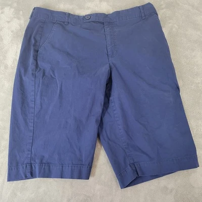 Bermudas para mujer Style & Co. azul marino 18 Plus algodón spandex cómodas cremallera mosca Foto 1 de 4