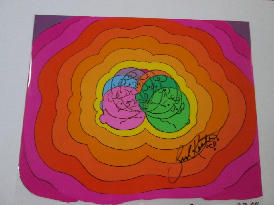 Peanuts Charlie Brown signed production cel 1970's 6 images on Background - Image 1 of 3