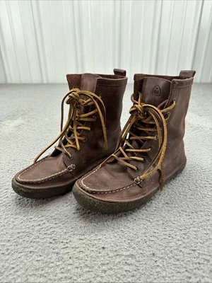 SeaVees Women’s 7 Eye Trail Boots Size 7 Walnut Leather Lace Up Steampunk Hiking - Image 1 of 4