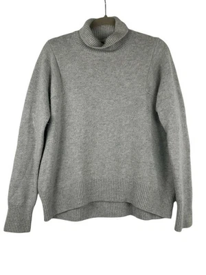 Suéter de cuello alto gris mezcla de cachemir y lana mediano Athleta para mujer Foto 1 de 4