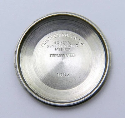 Vintage Genuine Rolex Oyster 1002 Stainless Steel Watch Case Back Caseback - Image 1 of 4