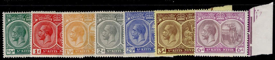 ST KITTS-NEVIS GV SG24-29, 1920-22 CORTO juego a 6d, M COMO NUEVO. Gato 26€. Foto 1 de 1