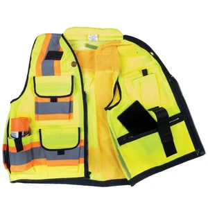 DW SitePro SITEGEAR Premium Surveyor Safety Vest: 2X-Large (Fluorescent Lime) - Picture 1 of 2