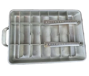 Vintage Frigidaire Quickube Eisschale Aluminium doppelt 28 Eiswürfel - Bild 1 von 5