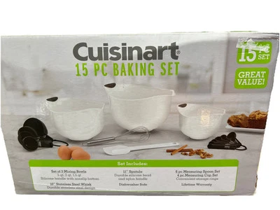 Cuisinart 15-PC Baking Set Mix Measure Whisk Spread Fold New - Image 1 of 4