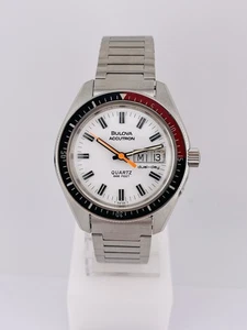 Vintage Bulova Accutron Quartz 666 Feet Dual-Day Diver SS 40MM Watch 7.5" UNIKAT - Bild 1 von 11