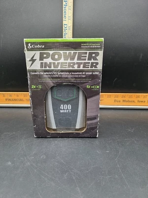 Cobra CPI490 Portable Power Inverter In Box 400 Watts Untested - Image 1 of 4