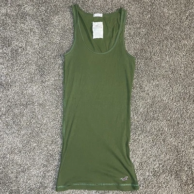 Camiseta sin mangas vintage Y2K Hollister verde pájaro elástica para mujer talla mediana Bella Swan Foto 1 de 4