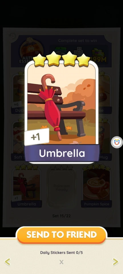 Sticker 4 Star Umbrella | mono_poly_go ⚡⚡FAST SEND⚡⚡ - Image 1 of 1