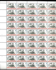 RIVERBOAT ON THE MISSISSIPPI US #1197 LOUISIANA STATEHOOD 150YRS 50 STAMPS SHEET - Picture 1 of 4