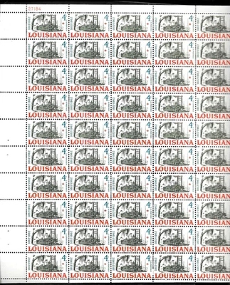 RIVERBOAT ON THE MISSISSIPPI US #1197 LOUISIANA STATEHOOD 150YRS 50 STAMPS SHEET - Image 1 of 4