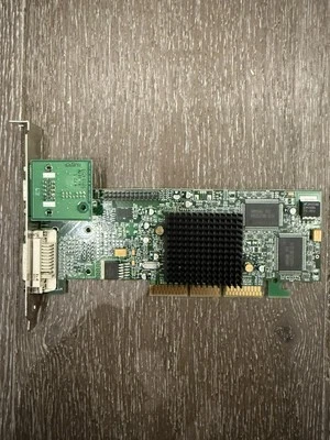 Matrox 7012-03 Rev. A G55+MDHA32DB DVI VGA AGP Graphics Card 32MB - Image 1 of 3