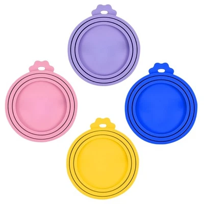 4 Stück Tierfutter-Dosendeckel Silikon-Dosendeckel für Haustier Futteraufbewa... - Bild 1 von 4