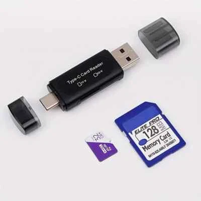 Lettore Di Schede Di Memoria Con Doppio Slot Per Schede SD/Micro SD/SDXC/SDHC - Immagine 1 di 4