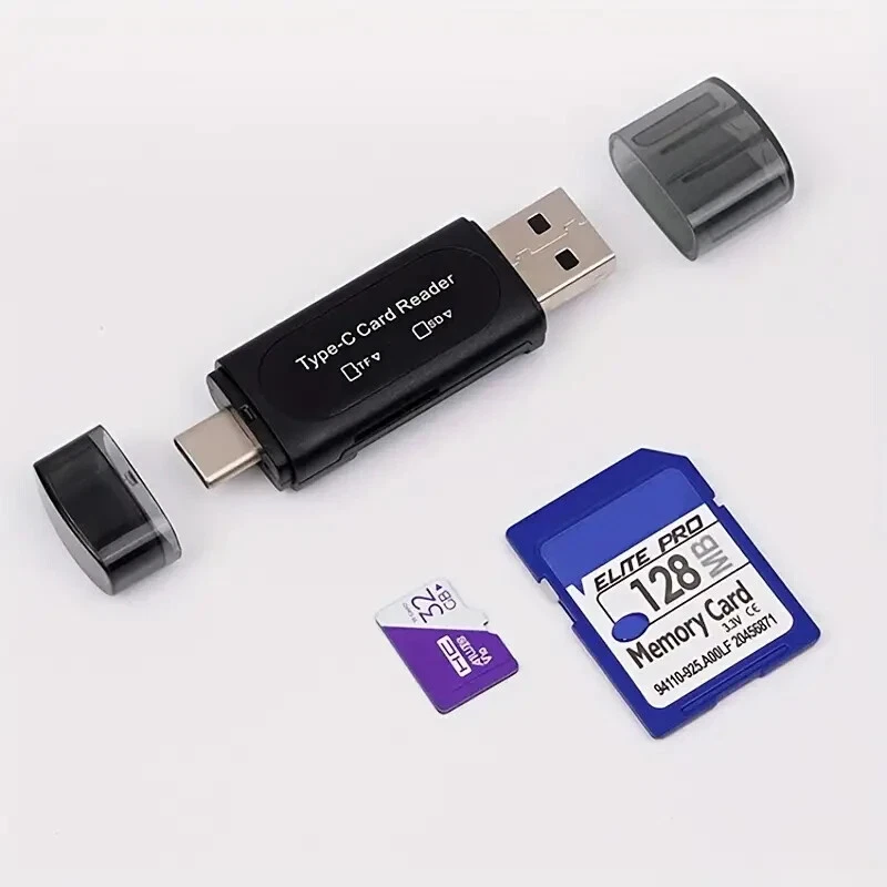 Lettore Di Schede Di Memoria Con Doppio Slot Per Schede SD/Micro SD/SDXC/SDHC - Immagine 1 di 4