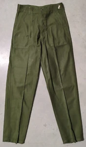 Pantalones utilitarios militares Seabees Post-Vietnam 1977 Marina de los Estados Unidos OG 107 satén 32x33 - Imagen 1 de 11