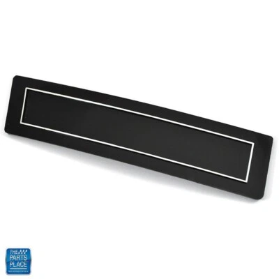1969 Chevrolet Chevelle Radio Delete Plate Black With Chrome Edging Each - Image 1 of 2