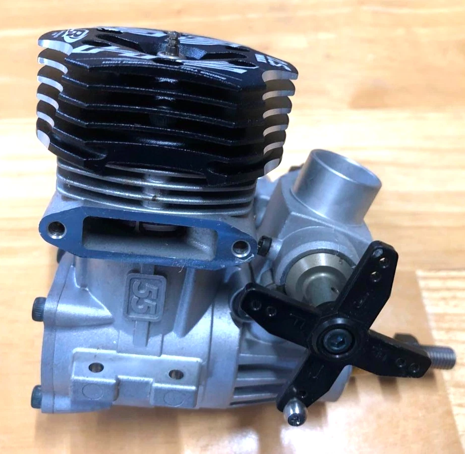 Motor de helicóptero anillado O.S MAX‐55HZ‐R DRS .55 8,93cc 2,1 hp 2 agujas Carb Regu1 Foto 1 de 4