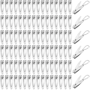 200 Pieces Nail Clippers Bulk Stainless Steel Fingernails Cutters Pointed Toenai - Picture 1 of 12