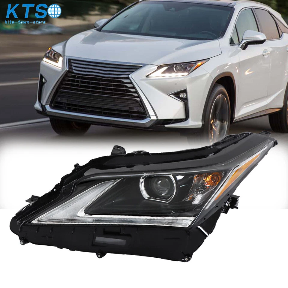 Proyector de faros negro izquierdo LH para Lexus RX350/RX450h 2016-2019 LED sin AFS Foto 1 de 4