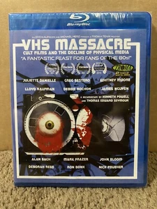 VHS Massacre Blu-Ray Troma Horror Gore Retro 80s Cult New Sealed Lloyd Kaufman - Picture 1 of 2