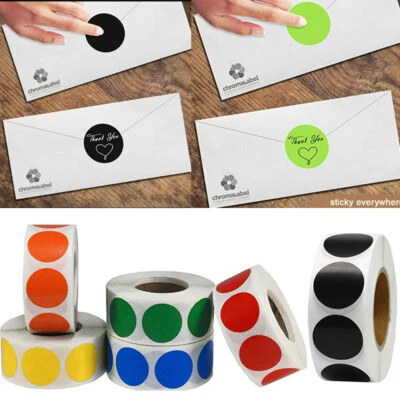 500Pcs 1 Inch Colour Sticker Dots Adhesive Round Labels Circular Spot Scrapbook - image 1 of 4