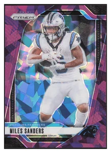 2024 Panini Prizm Purple Ice Prizm Miles Sanders #38 #48/225 Carolina Panthers - Foto 1 di 2