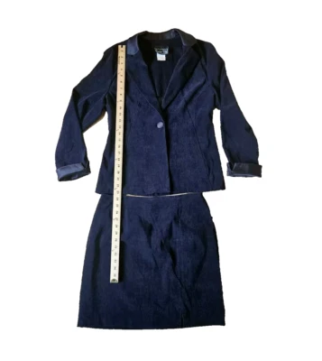 Suits Us Navy Skirt Suit Blazer Knee-Length Pencil Skirt Juniors Size 11/12 - Image 1 of 4