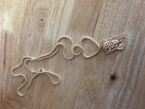 Jesus Stück Charm Micro Anhänger Kugelkette Halskette Schmuck vergoldet - Bild 1 von 3