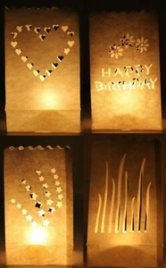 20 X Lantern Bags Candle Wedding Party Decoration Bag Christmas Love - White - Picture 1 of 28