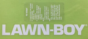 LAWN-BOY Ladrillo Top Cortacésped Letras Calcomanía Pegatina 1 X 8 Con Juego de Combustible Para Arrancar 2 - Imagen 1 de 4