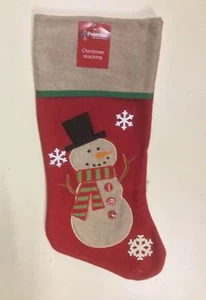 New Design 53cm Christmas Stocking 'Snowman' Christmas Decoration - Picture 1 of 1