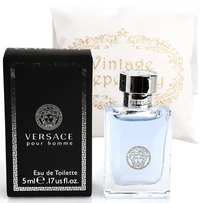 Versace Perfume Pour Homme Eau De Toilette 5 ml 0,17 OZ Mini Perfume Para hombres Colonia Foto 1 de 4