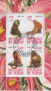 Affen Tschad  gestempelt 5559 - Bild 1 von 1