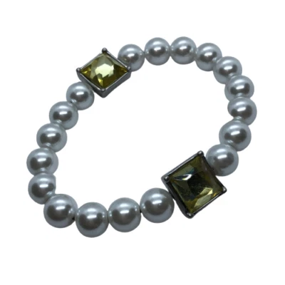 Pulsera elástica Lia Sophia imitación perlas y diamantes de imitación Foto 1 de 4