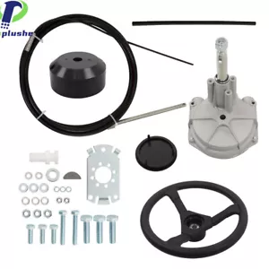 15 Feet Boat Marine With 13.5" Wheel Rotary Steering System Outboard Kit New - Picture 1 of 15