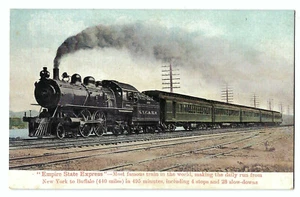 "EMPIRE STATE EXPRESS" - FAMOUS TRAIN  - VALENTINE SERIES postcard c1907 - Imagen 1 de 2