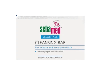 2 x Barra de limpieza facial transparente SebaMed 100 g piel propensa a granos y espinillas DHL Foto 1 de 2