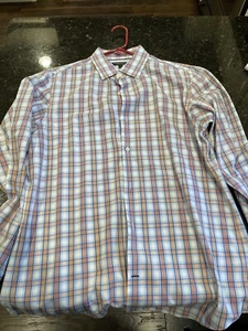 Banana Republic Mens Large Plaid Long Sleeve Button Down Shirt Slim Fit - Picture 1 of 3