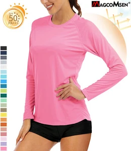 Womens Long Sleeve Shirts UPF 50+ Sun Protection Shirt Hiking Travel Workout Tee - Picture 1 of 100