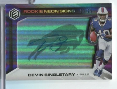 Devin Singletary Bills 2019 Panini Elements RC Auto 3/25 #RNS-DS 010422MLCD36 - Image 1 of 2