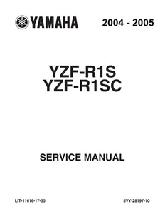 2004 - 2005 Yamaha YZF-R1 R1M Mechanic Special Shop Service Repair Manual CD - Afbeelding 1 van 2