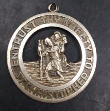 Georg jensen silver Pendant Cut Out "Entrust Thy Safety To St Christopher" 