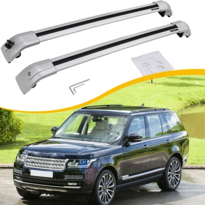 Barras transversales aptas para Land Rover Range Rover 2013-2021 con rieles de techo elevados Foto 1 de 4