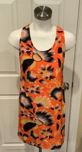 J. Crew Bright Orange Mini Dress w/ Floral Print, Size 0, NWT! - Picture 1 of 8