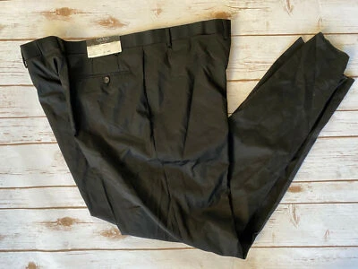 PANTALONES DE TRAJE LAUREN RALPH LAUREN SLIM FIT 100 % LANA NEGROS SIN DOBLADILLO PARA HOMBRE 45W NUEVOS Foto 1 de 2