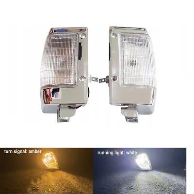 Lámpara de señal de esquina ámbar + DRL blanca para camioneta Nissan D21 Navara 90-95 Foto 1 de 4