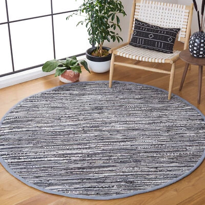 Safavieh Rag Rug GREY 4' X 4' Round Rug - RAR128A-4R - Image 1 of 3