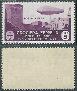 1933 EGEO POSTA AEREA ZEPPELIN 5 LIRE MH * - RC14-9 - Imagen 1 de 1